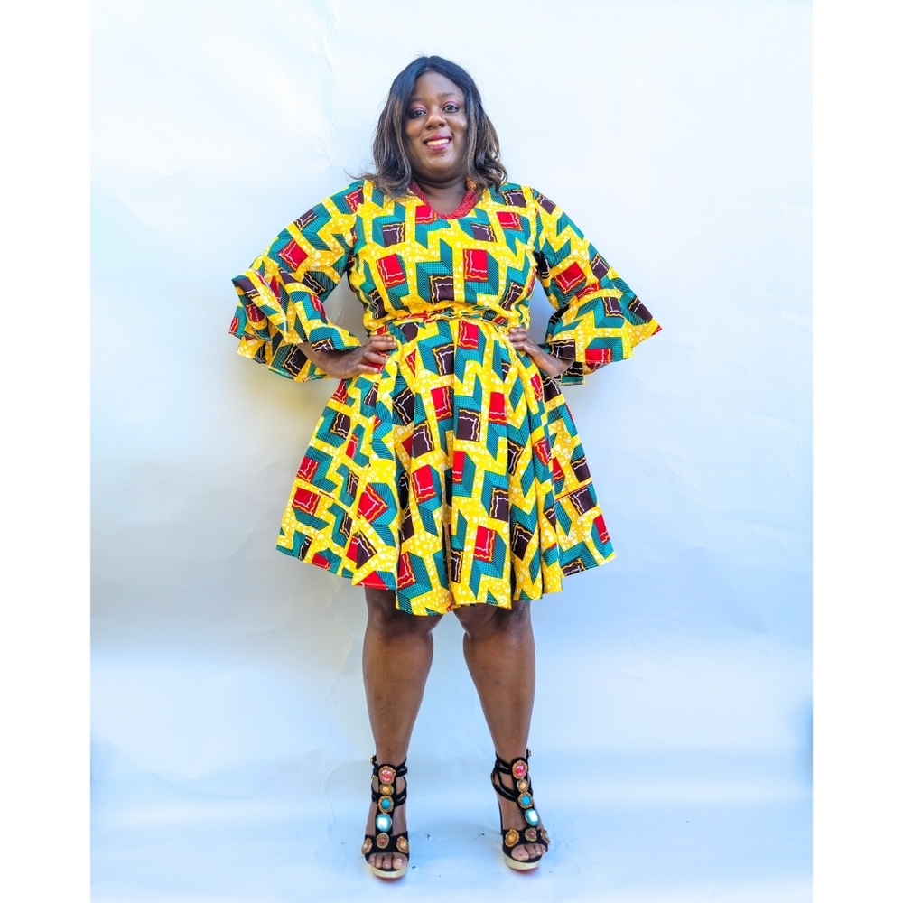 Lyvisi Afriq Wear Ofiye Tie Dress
